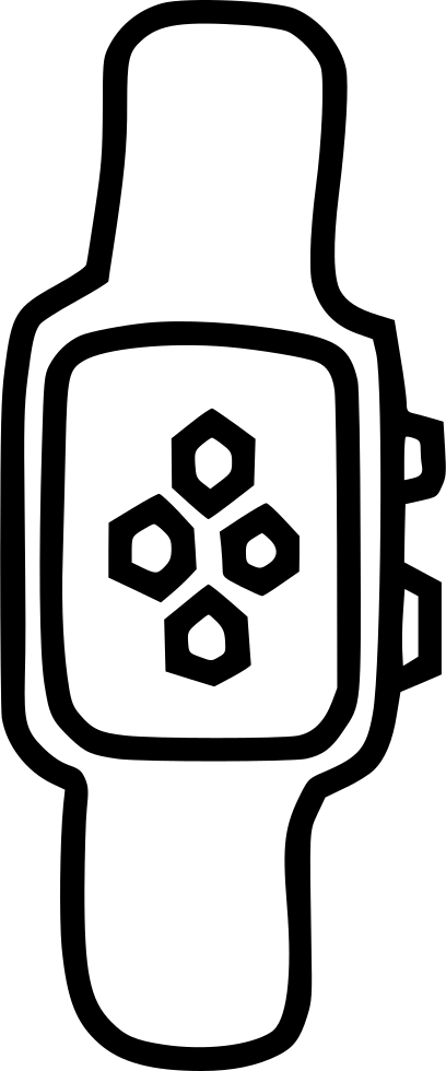 Apple Watch Iwatch Device Time Clock - Apple Watch Clipart (408x980), Png Download