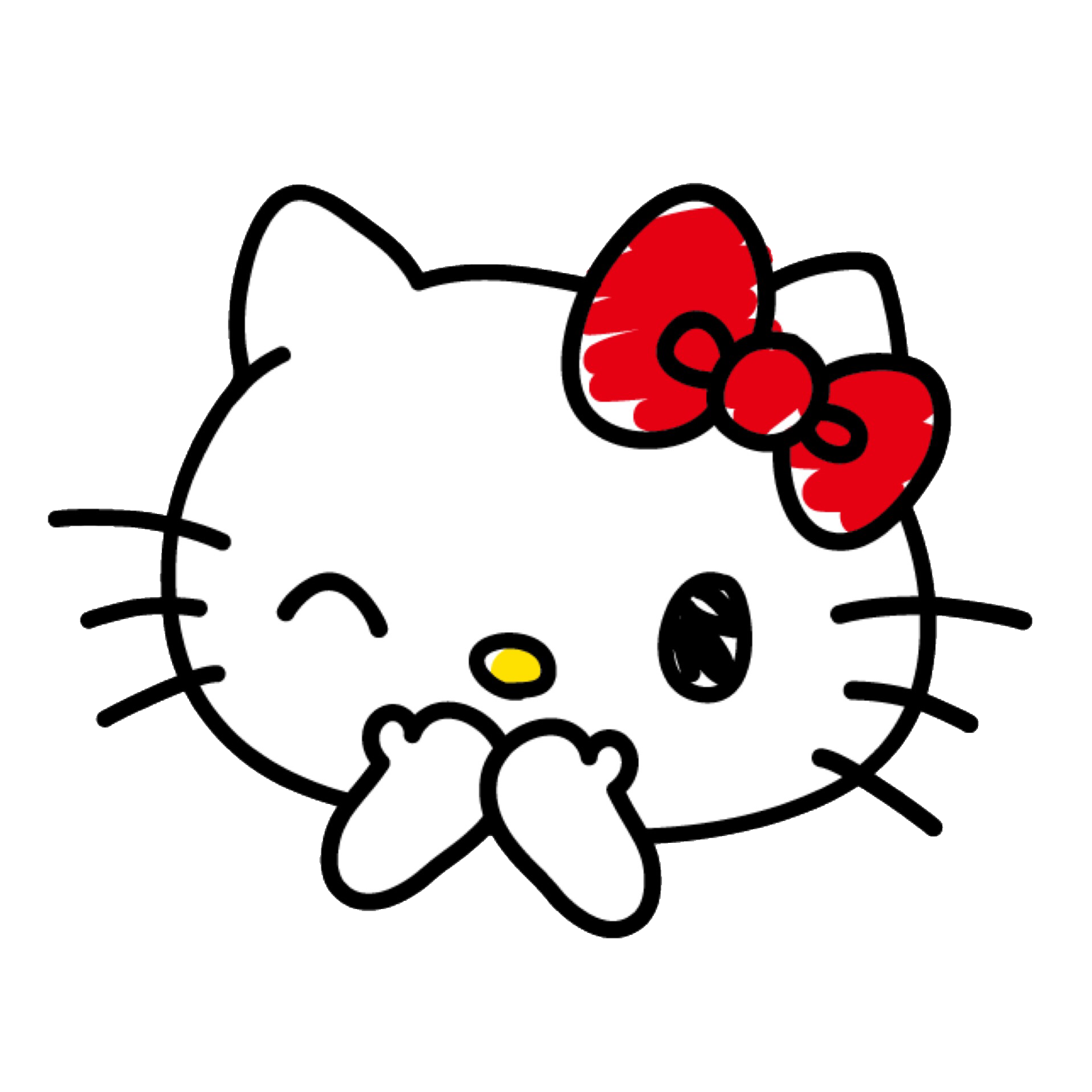 Red And Black Hello Kitty Clipart (1600x1600), Png Download