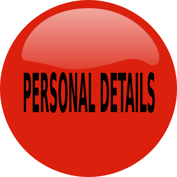 Personal Clip Art - Personal Details Clipart - Png Download (600x600), Png Download