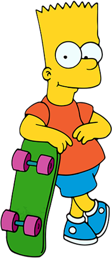 Bart Simpson Marge Simpson Homer Simpson Lisa Simpson - Bart Simpson With Skateboard Clipart (1035x1035), Png Download