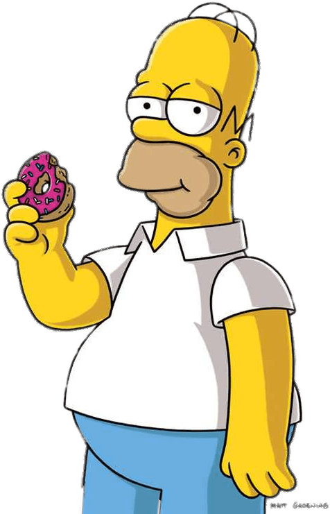 Https - //www - Stickpng - Https - //www - Stickpng - Homer Simpson Donuts Painting Clipart (476x741), Png Download