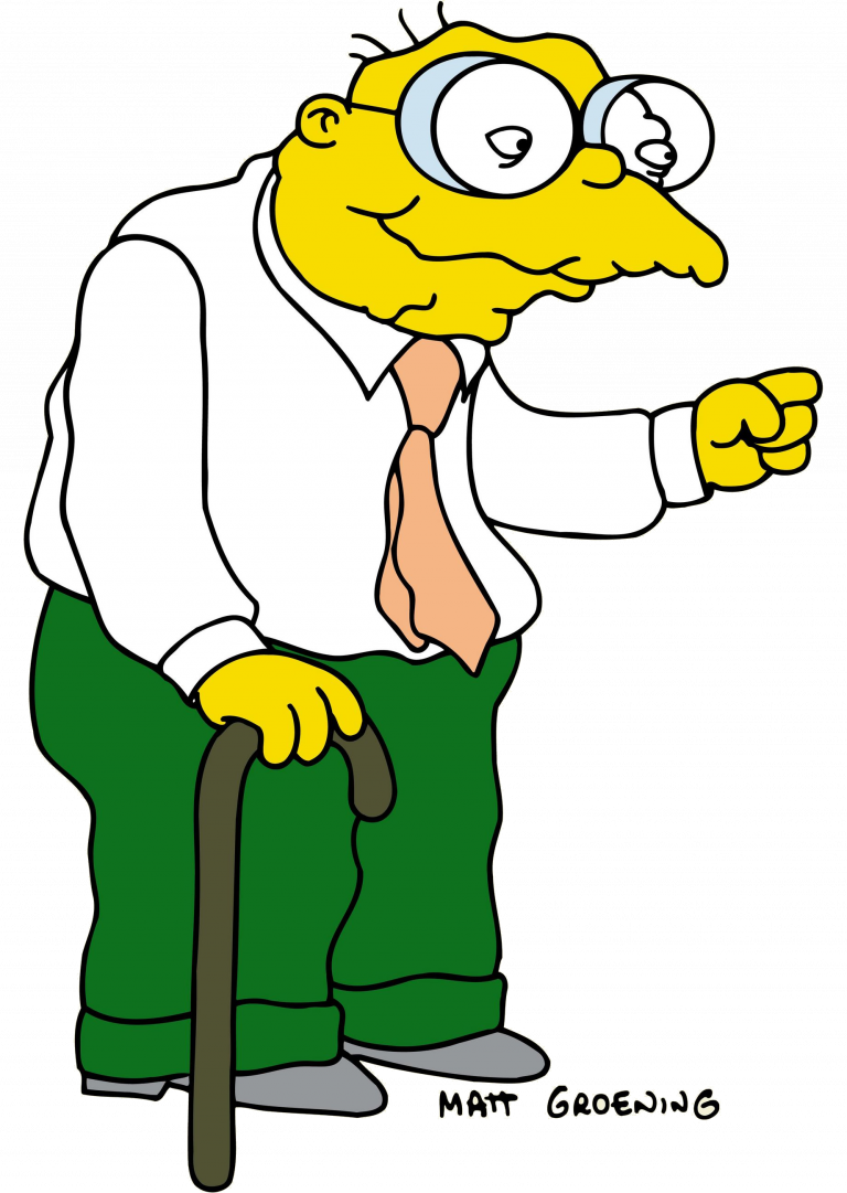 Now You Can Download Simpsons High Quality Png - Hans Moleman Clipart (768x1081), Png Download