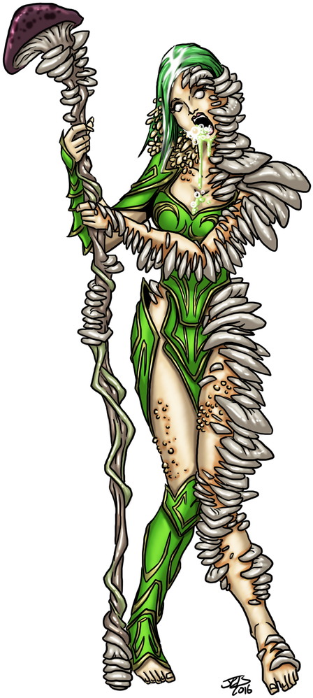 Fungus Corruption - Fungal Skeleton Fantasy Art Clipart (786x1017), Png Download