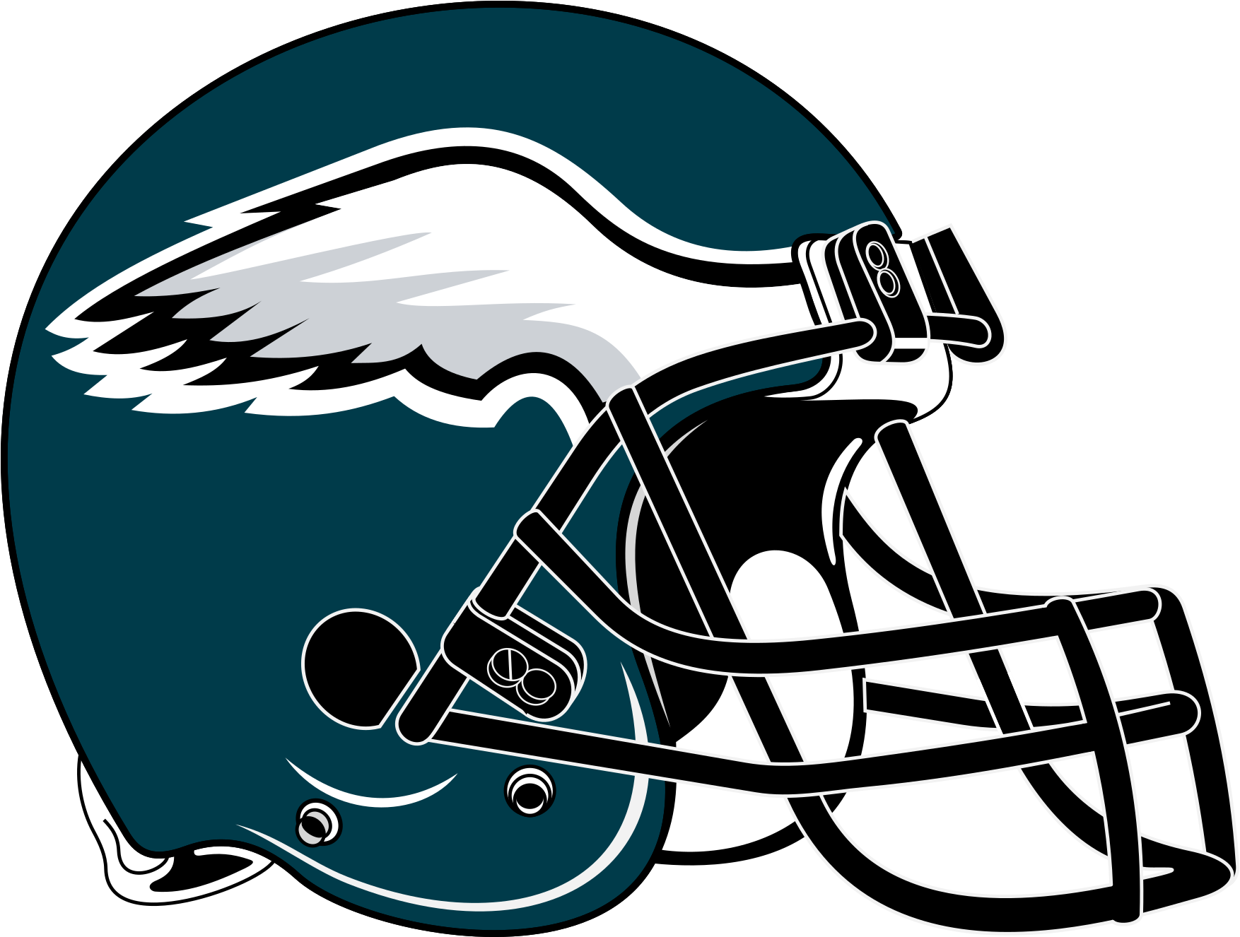 Orleans England Washington Nfl Saints Philadelphia - Philadelphia Eagles Helmet Clipart (2000x1550), Png Download