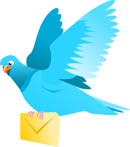 A Flying Pigeon Delivering A Message Clip Art - Message Clipart - Png Download (528x597), Png Download