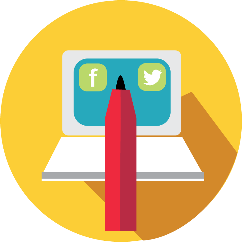 Blog And Social Media Writing 360 Web Designs, Social - Social Media Writing Icon Clipart (813x813), Png Download