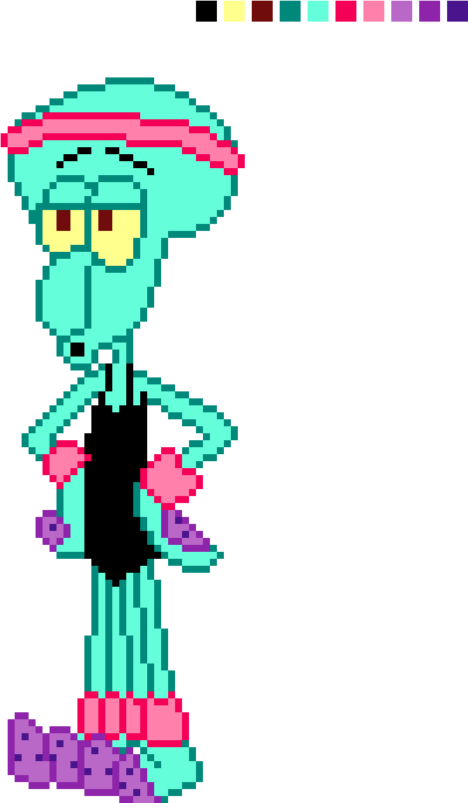 Patrick Spongebob Pixel Art Clipart (1000x1200), Png Download