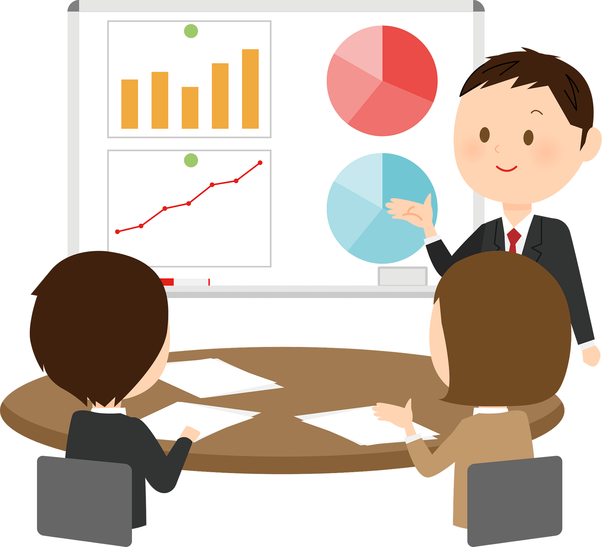 Business Meeting Meeting Cartoon Clipart (1920x1747), Png Download
