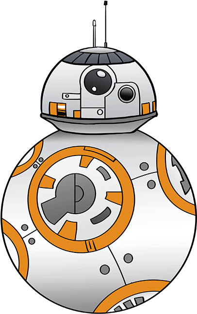 How To Draw Bb-8 From Star Wars - Star Wars Drawings Bb8 Clipart (680x678), Png Download
