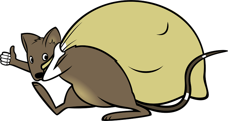 Cartoon Mouse On The Way Clipart - 老鼠 偷 东西 - Png Download (800x427), Png Download