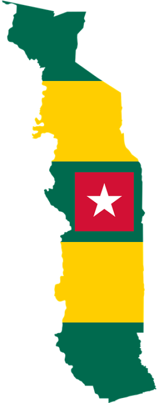 Map Togo Flag Clipart (400x800), Png Download