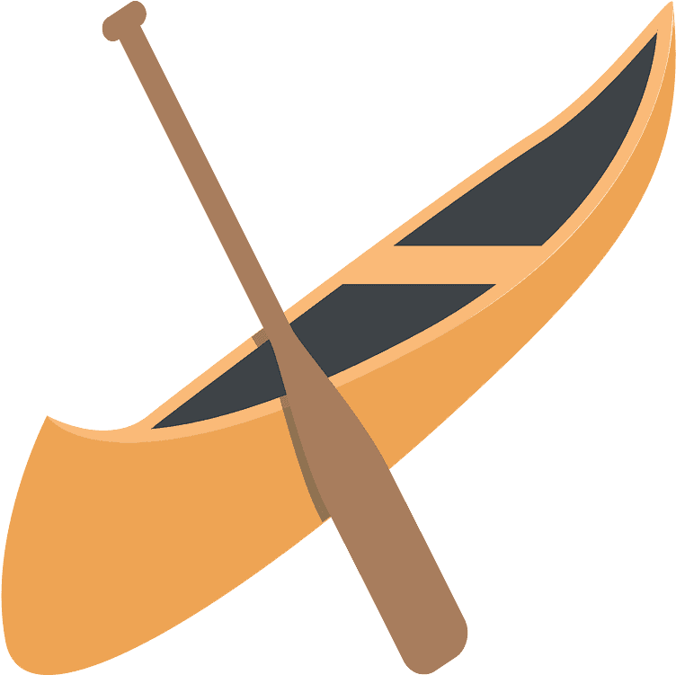 Canoe Emoji Clipart - Transparent Canoe Clipart - Png Download (800x800), Png Download