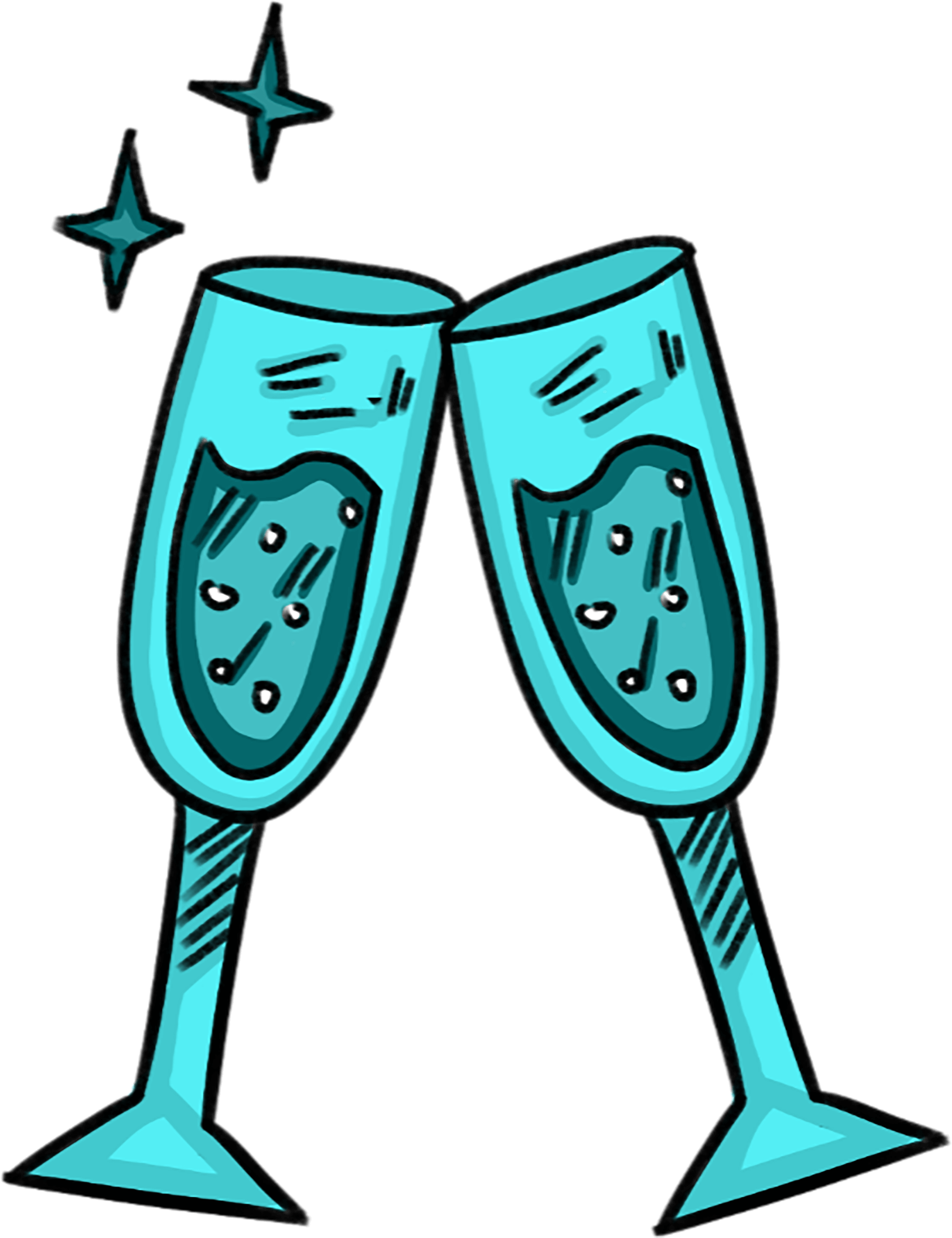 Champagne Stemware Clipart (3300x3300), Png Download