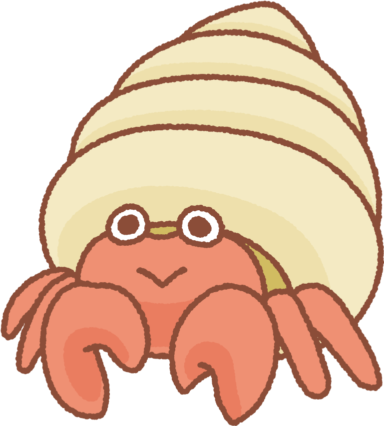 ヤドカリのフリーイラスト
clip Art Of Hermit-crab - Illustration - Png Download (1000x1000), Png Download