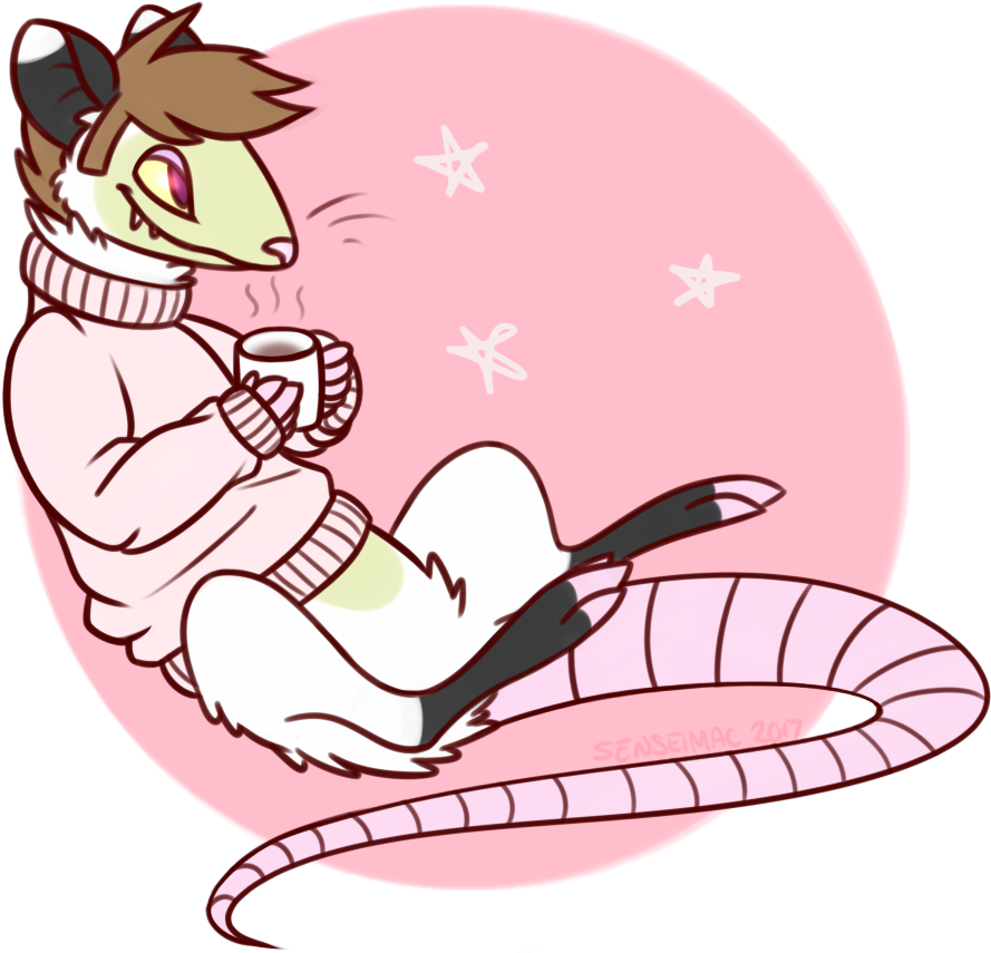 Opossum - Cartoon Clipart (1000x1000), Png Download