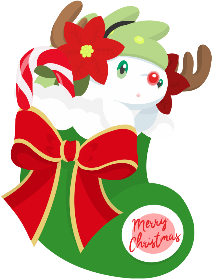 Santa Shaymin Clipart (1000x1000), Png Download
