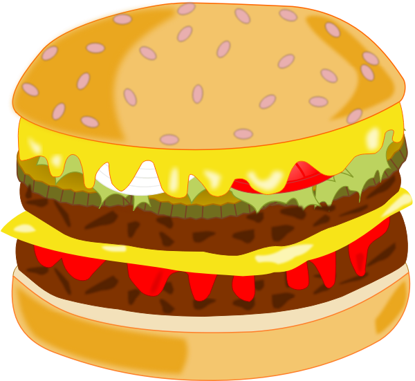 Hamburger - Lanches Png Clipart (600x600), Png Download