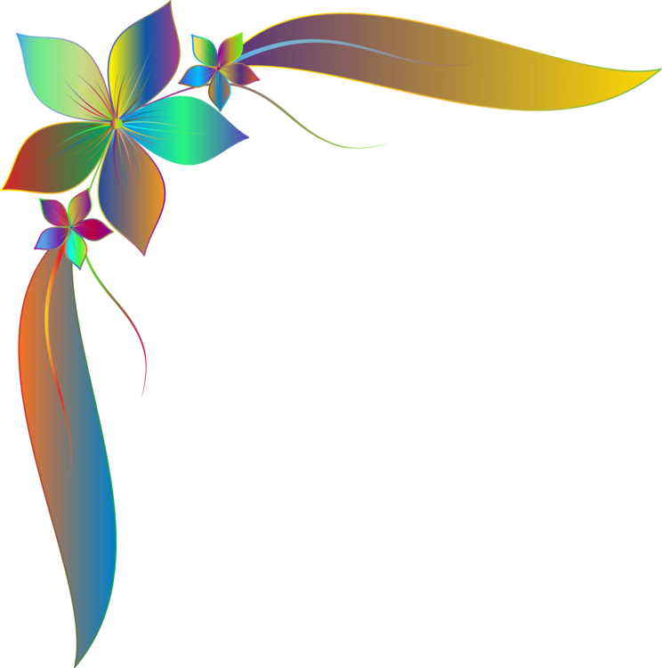 Plant,flora,leaf - Flower Corner Design Clipart - Png Download (744x750), Png Download