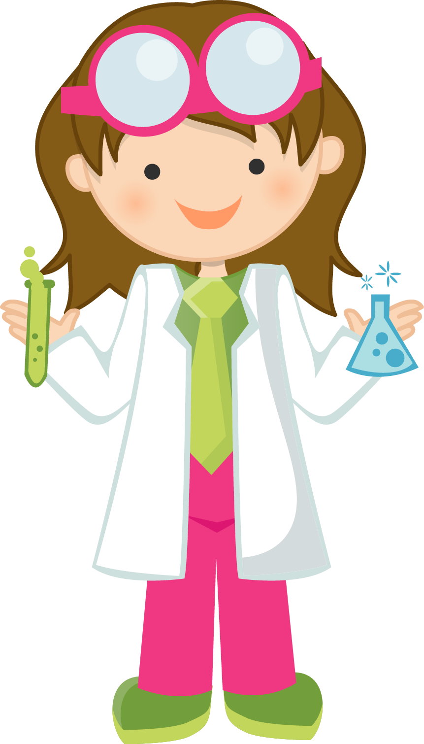 Girl Scientist Clipart - Png Download (861x1510), Png Download