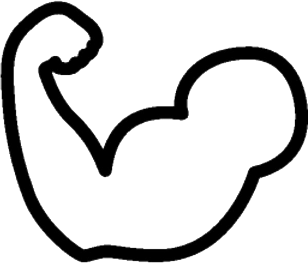Muscle Clipart Black And White - Png Download (920x595), Png Download