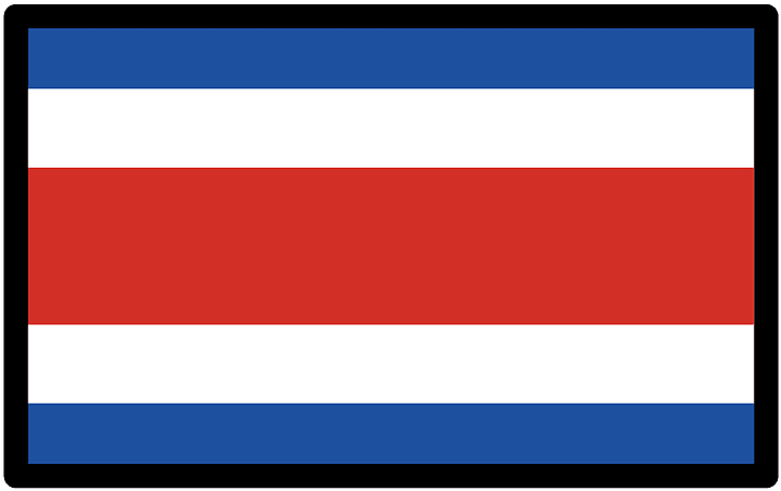 Costa Rica Flag Emoji Clipart - Flag - Png Download (800x800), Png Download
