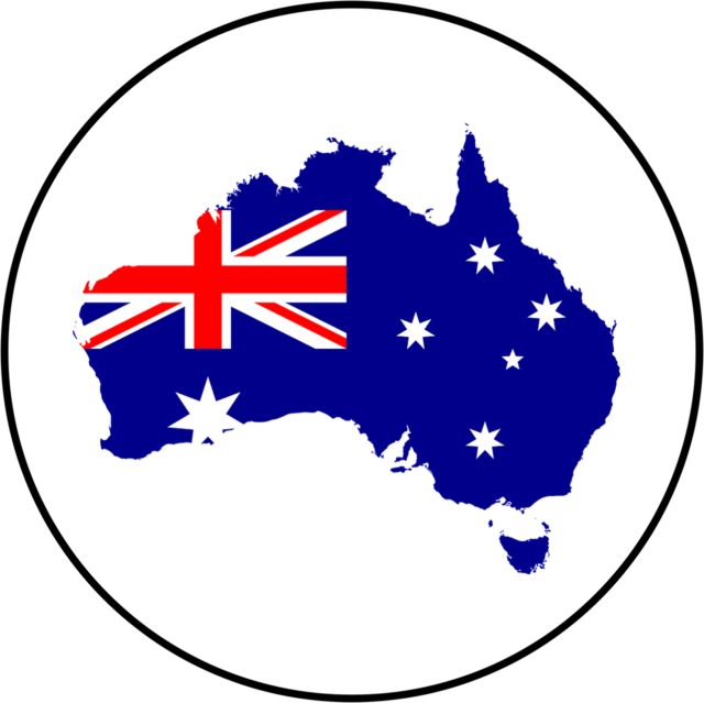 Australian Flag In Map Clipart (640x639), Png Download