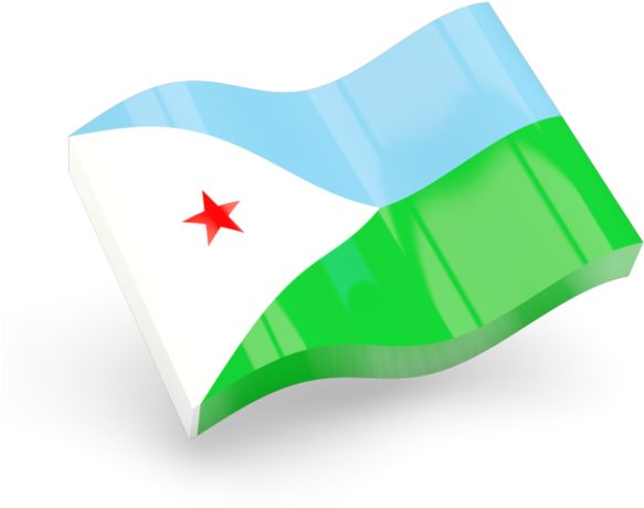 Waving Djibouti Flag Gif Clipart (640x480), Png Download
