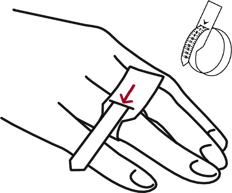 Measuring For Rings - Line Art Clipart (952x791), Png Download