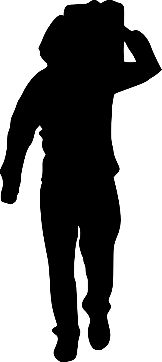 Bear Standing Silhouette - Black Silhouette Hoodie Transparent Clipart (538x1200), Png Download