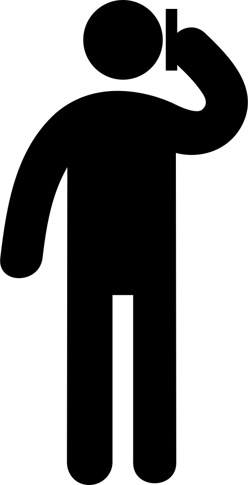 Man Talking With Phone - Talking On The Phone Icon Clipart (502x980), Png Download