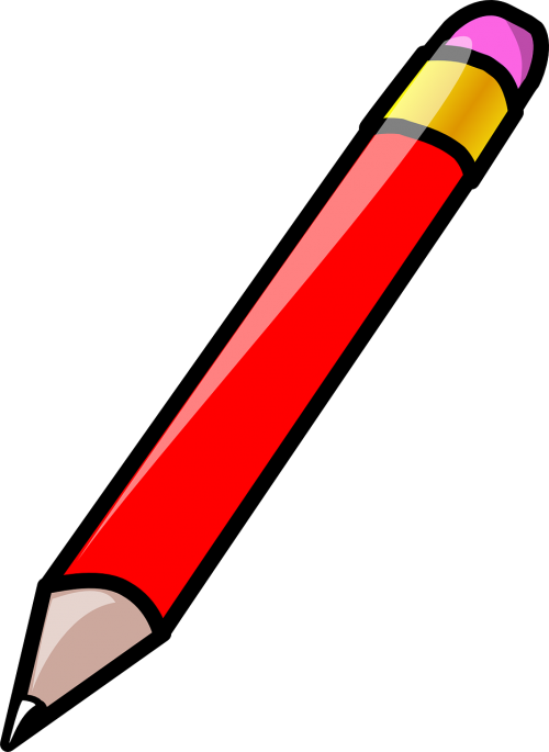 Pencil Eraser Rubber - Pencil Clipart - Png Download (500x685), Png Download