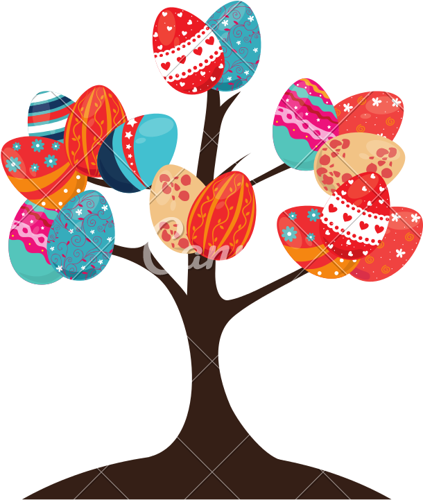 Easter Egg Tree Png - Illustration Clipart (800x800), Png Download