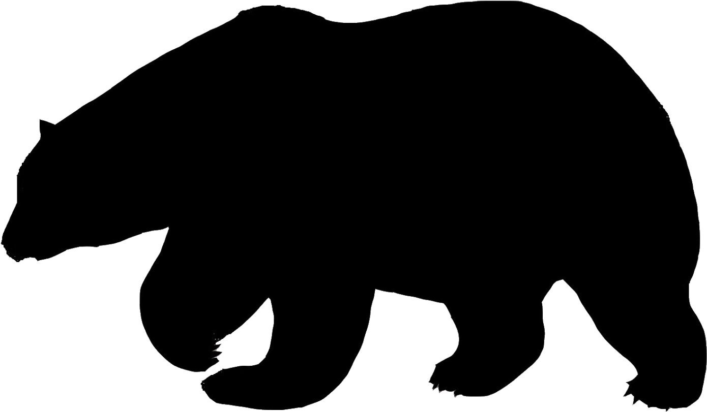 Polar Bear American Black Bear Silhouette - Double Exposure Andreas Lie Clipart (1599x1073), Png Download