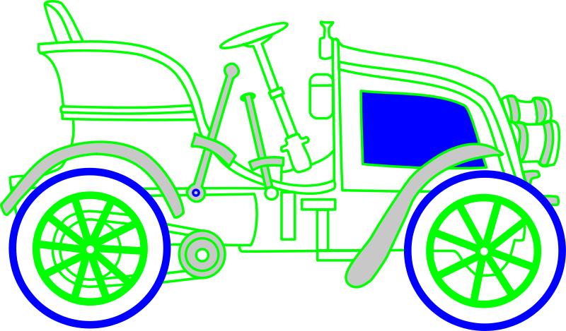 Vintage Car Clipart (800x469), Png Download