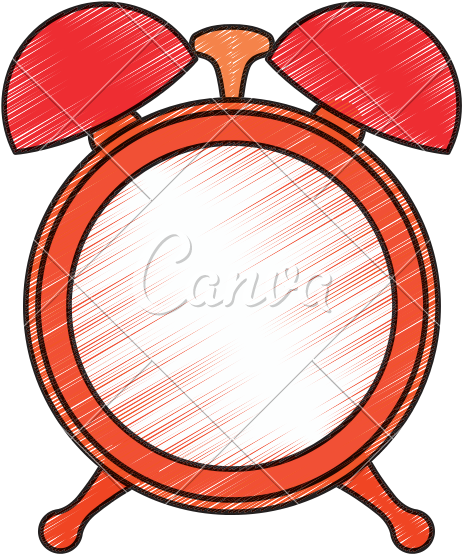 Classic Alarm Clock Sketch - Alarm Clock Clipart (800x800), Png Download