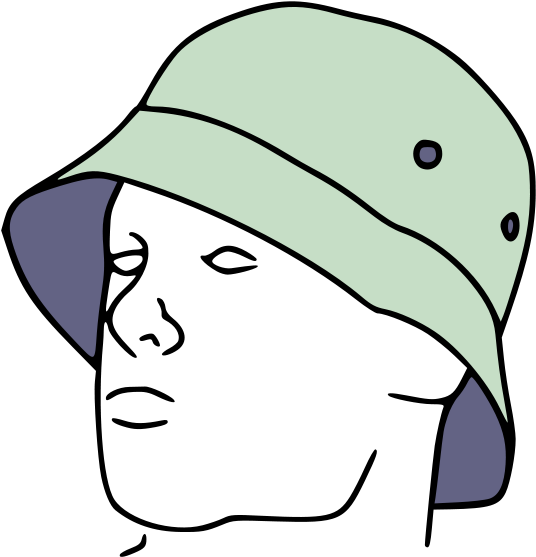 Bucket Hat Drawing Clipart (638x640), Png Download