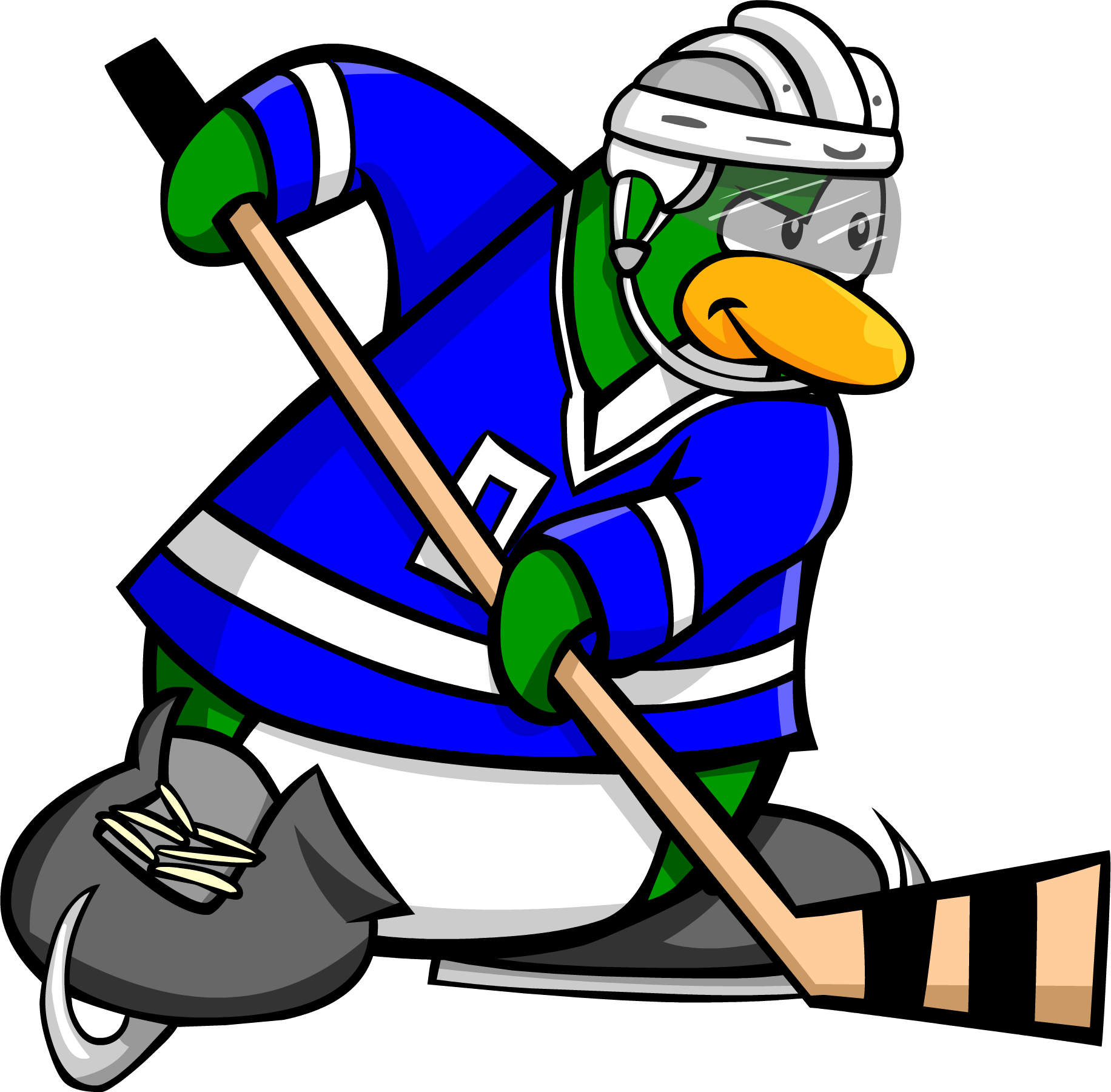 Club Penguin Rewritten Wiki - Club Penguin Hockey Clipart (1832x1800), Png Download