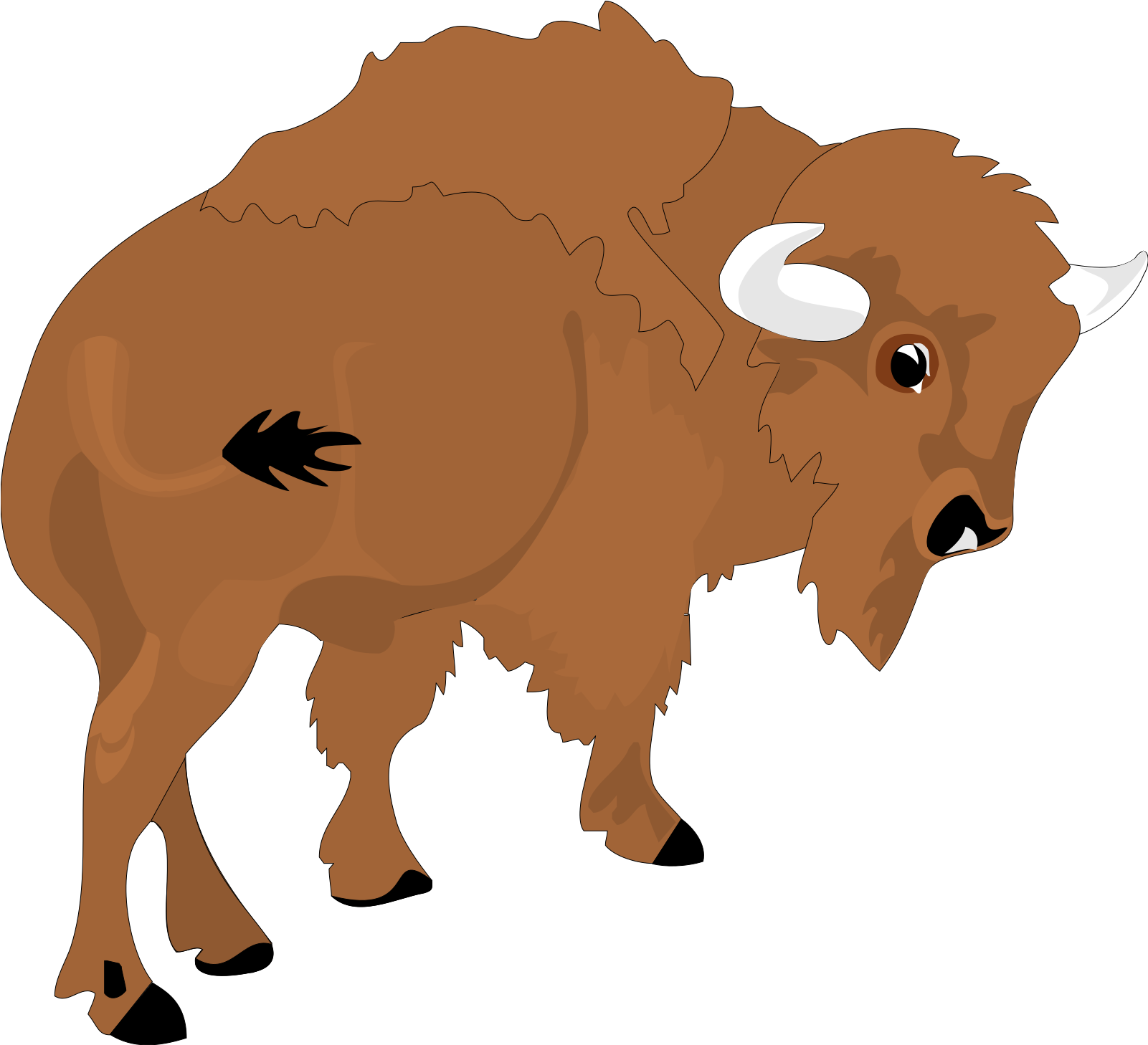 Cartoon Buffalo Clipart - Buffalo Clipart - Png Download (600x545), Png Download