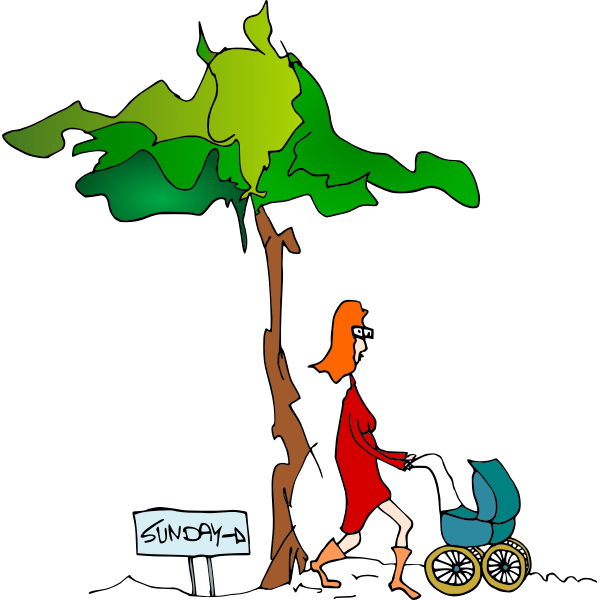 Sunday Stroll Clipart (600x600), Png Download