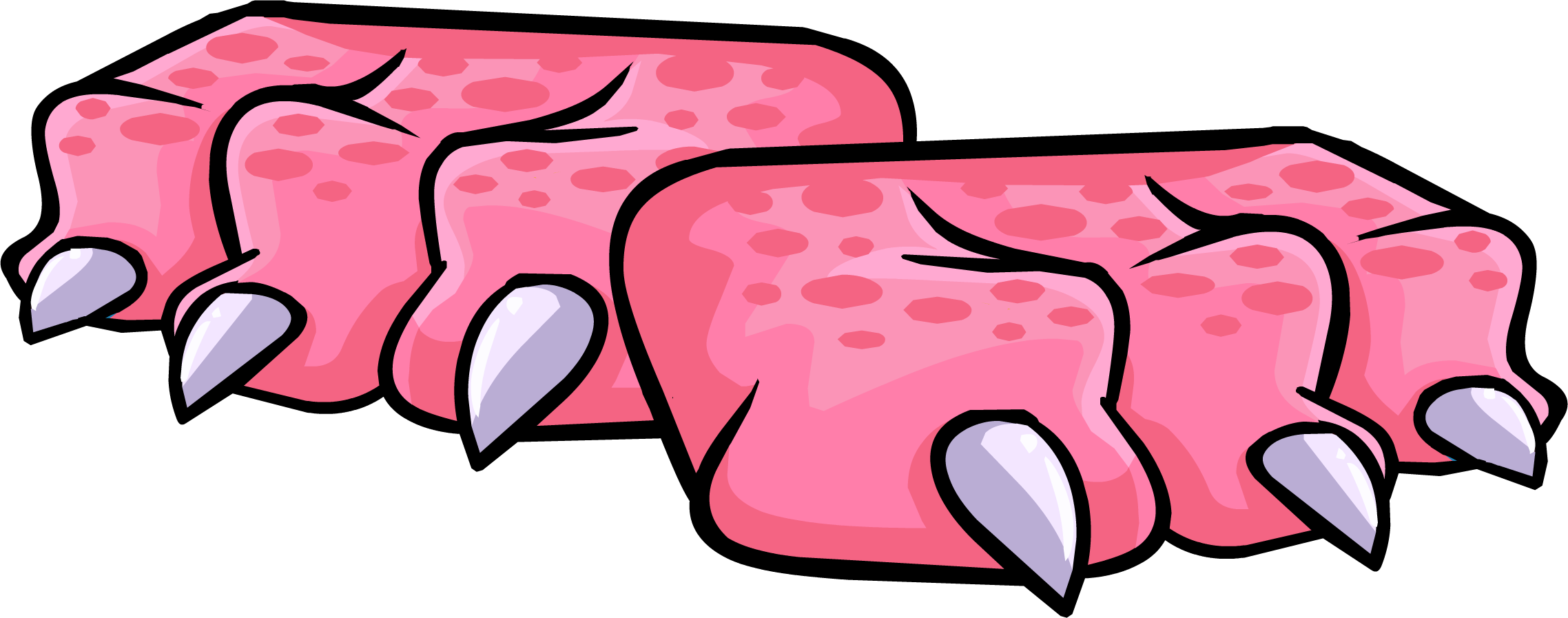 Club Penguin Rewritten Wiki - Dragon Feet Clipart - Png Download (2276x897), Png Download