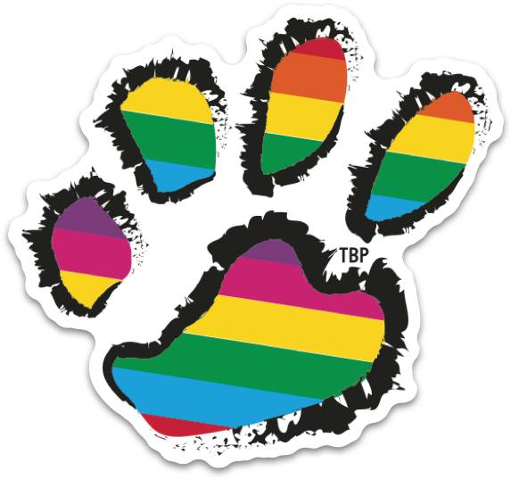 Rainbow Paws Sticker"
 Class="lazyload Lazyload Fade - Crest Clipart (640x640), Png Download
