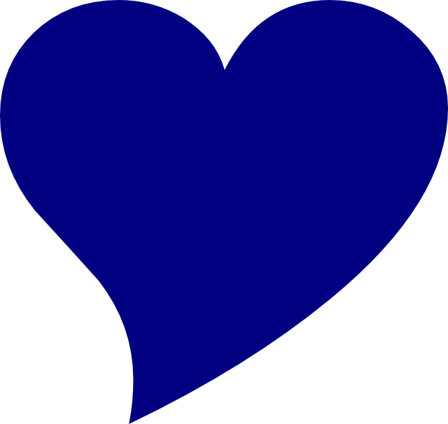 Blue Heart Clipart - Png Download (640x606), Png Download