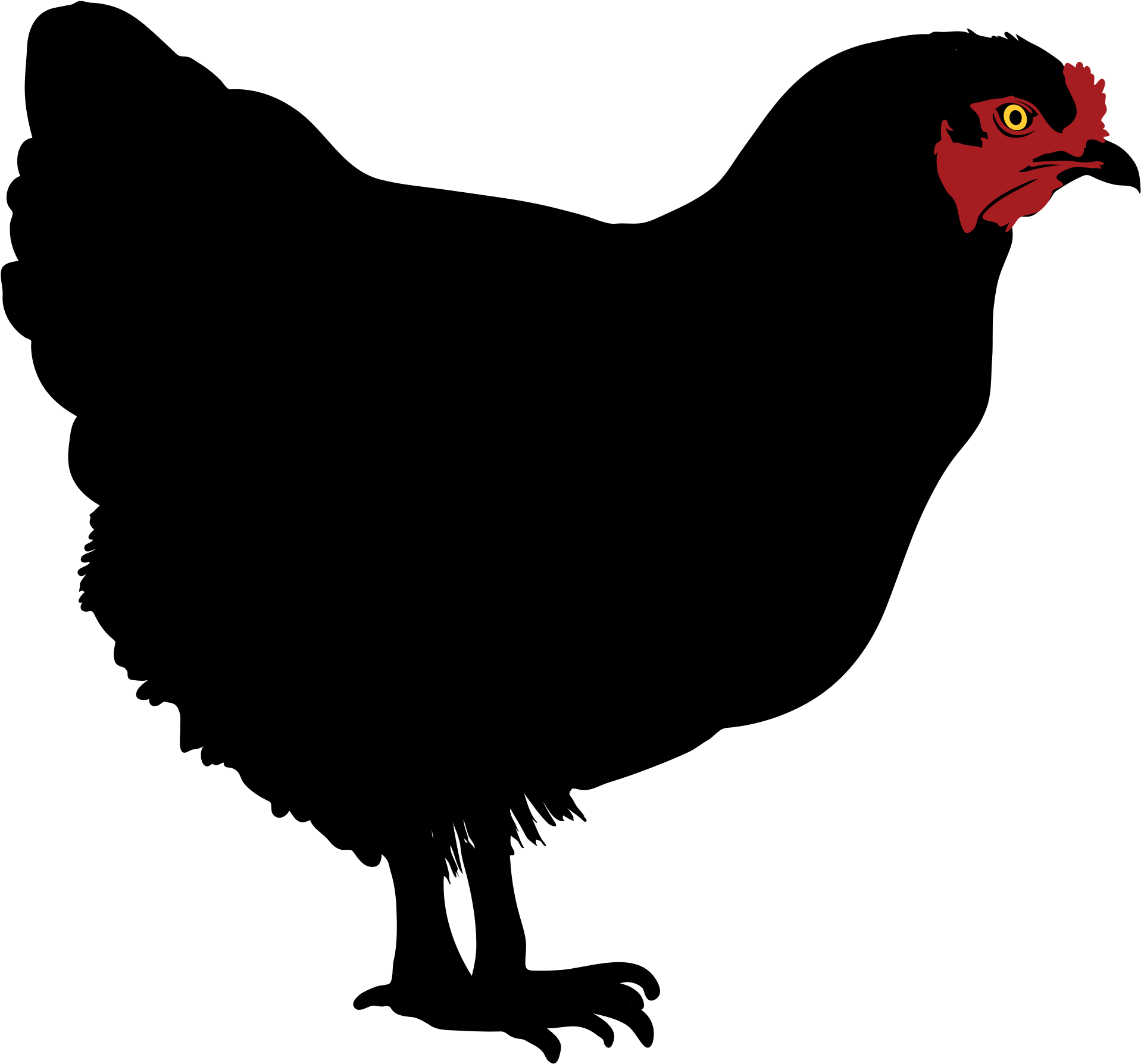 Chicken Silhouette Clip Art - Png Download (1917x1788), Png Download
