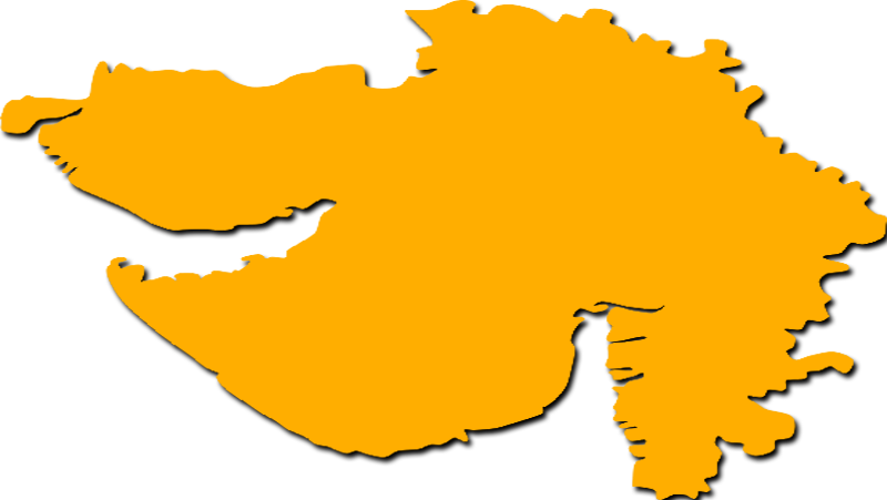 Transparent Barometer Clip Art - Gujarat Map In Png (800x451), Png Download