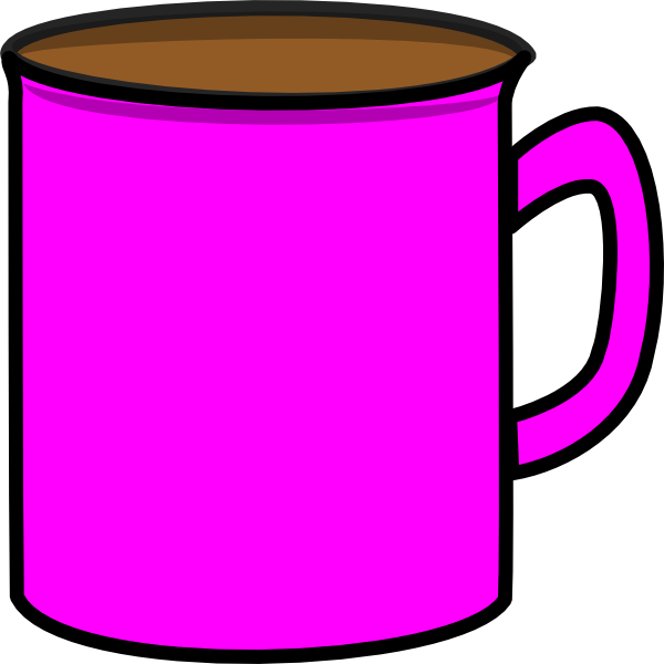 Mug Clipart Pink Mug - Mug En Clip Art - Png Download (600x600), Png Download