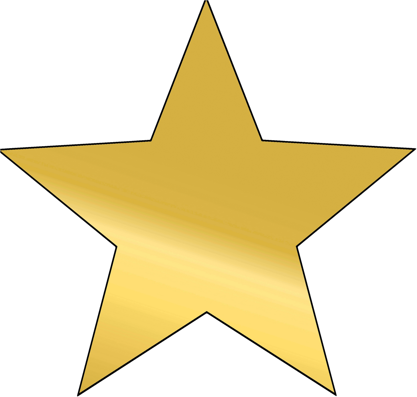 Gold Youtube Doge - Paper Gold Star Clipart (1600x1524), Png Download