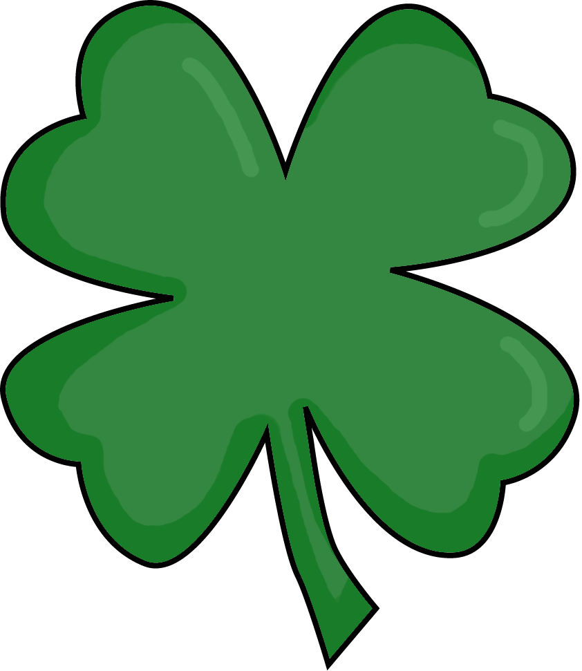Four - Four Leaf Clover Clip Art - Png Download (842x971), Png Download
