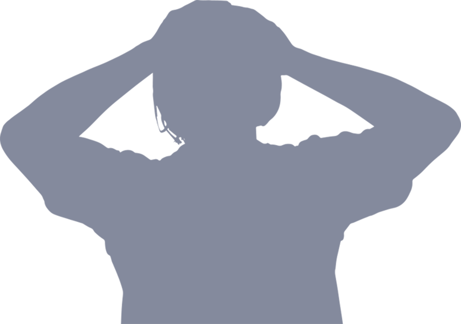 Woman Freaking Out Silhouette Clipart (1504x1058), Png Download