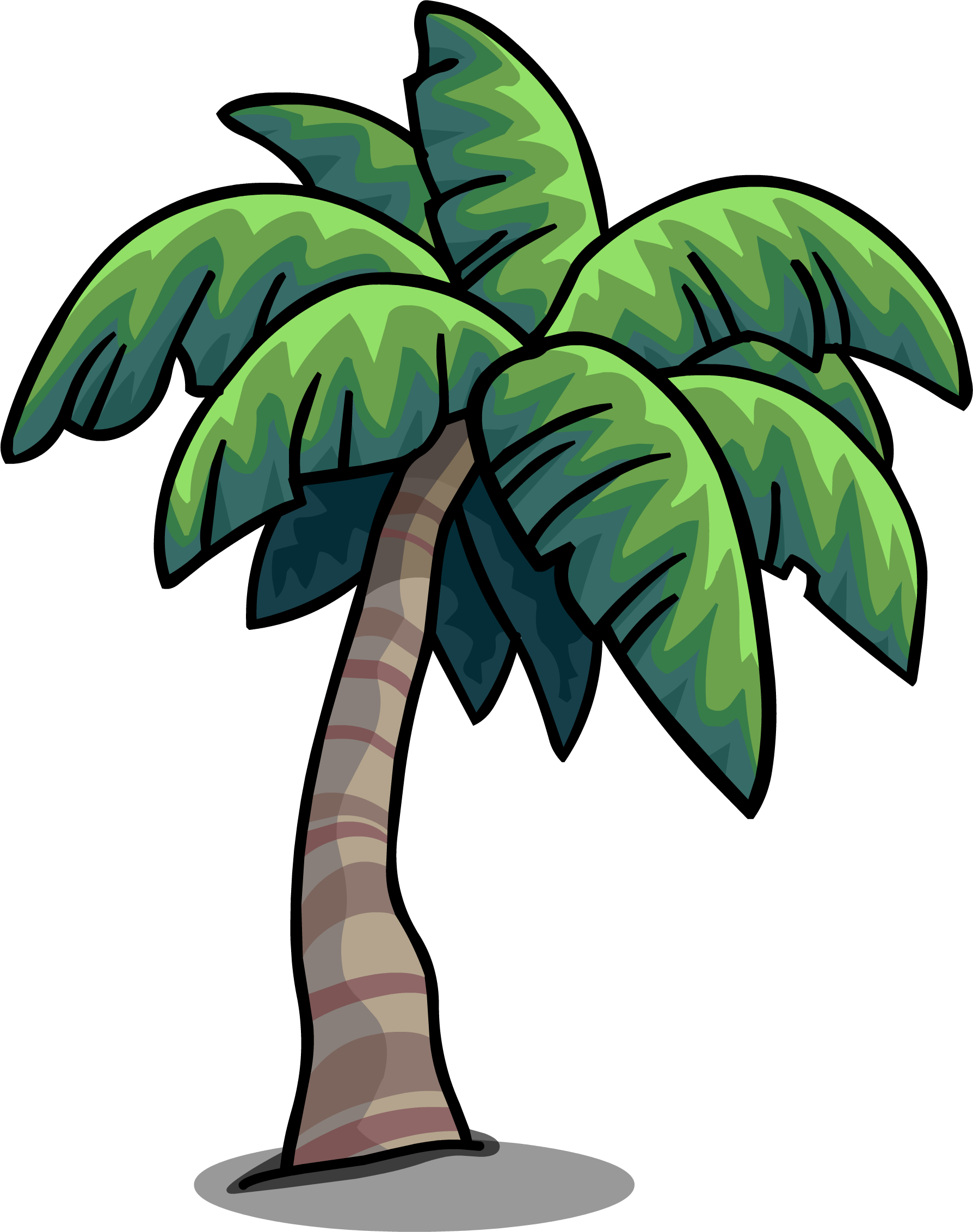 Club Penguin Wiki - Club Penguin Palm Tree Clipart (1788x2265), Png Download