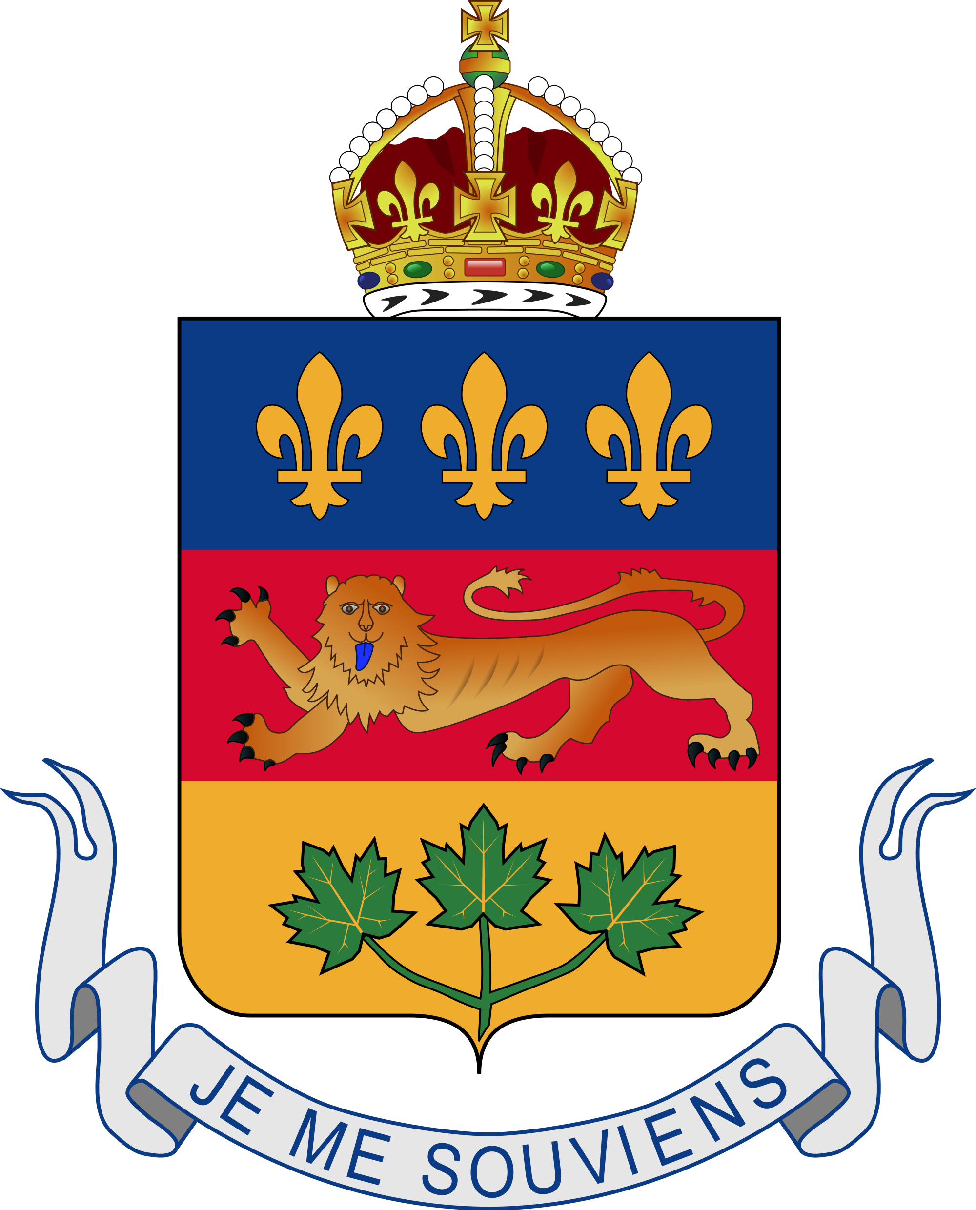 Quebec Coat Of Arms Clipart (2000x2480), Png Download